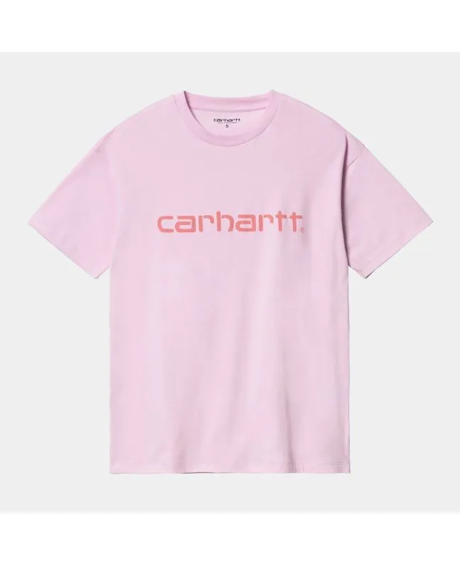 Camiseta Carhartt WIP W' Script SS Rosa (Pale Quartz)