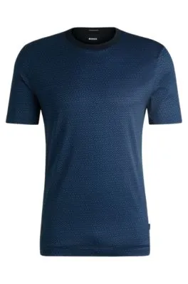Camiseta de algodón mercerizado con las iniciales estampadas a dos tonos