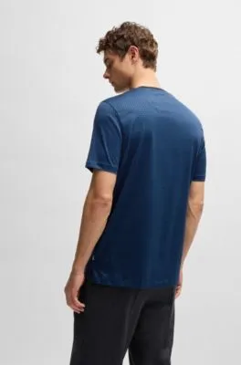 Camiseta de algodón mercerizado con las iniciales estampadas a dos tonos