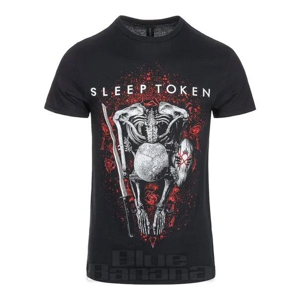 Camiseta De Esqueleto Oficial De Sleep Token (Negro)