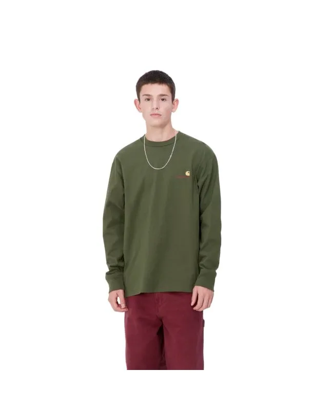 Camiseta de manga larga Carhartt WIP American Script Tarragon