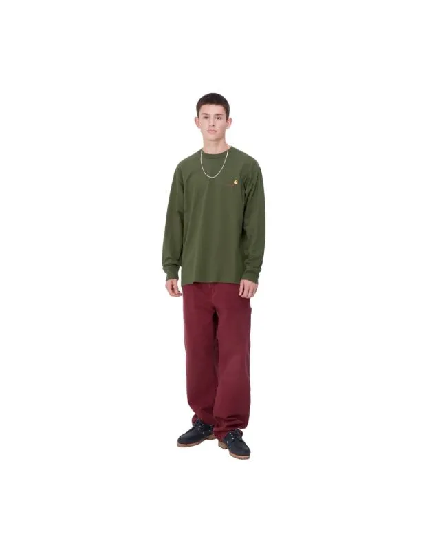 Camiseta de manga larga Carhartt WIP American Script Tarragon