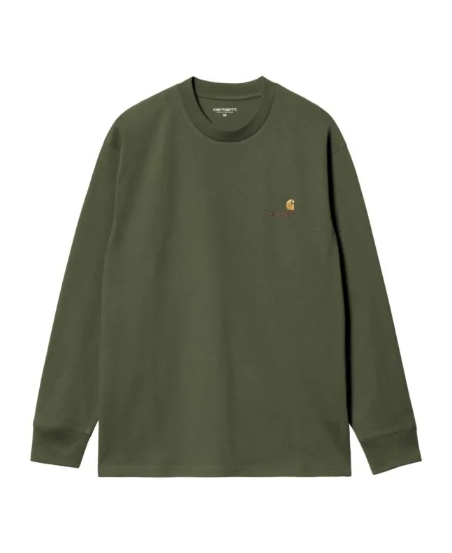 Camiseta de manga larga Carhartt WIP American Script Tarragon