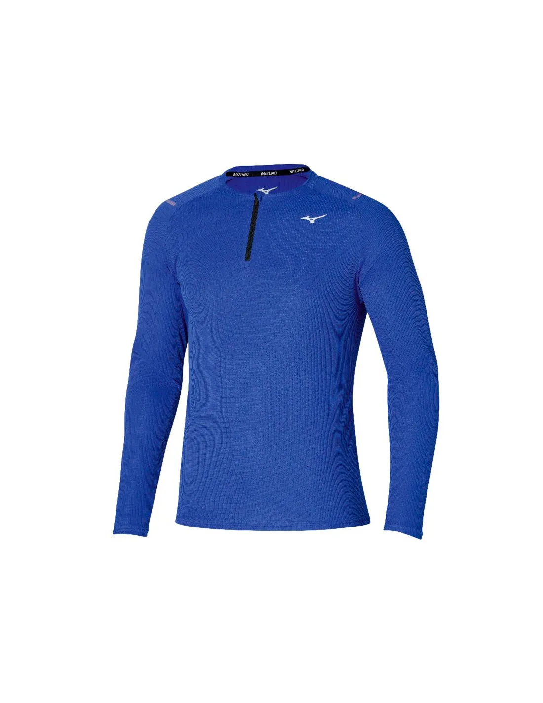CAMISETA DE RUNNING MIZUNO DRYAEROFLOW HALFZIP AZUL HOMBRE