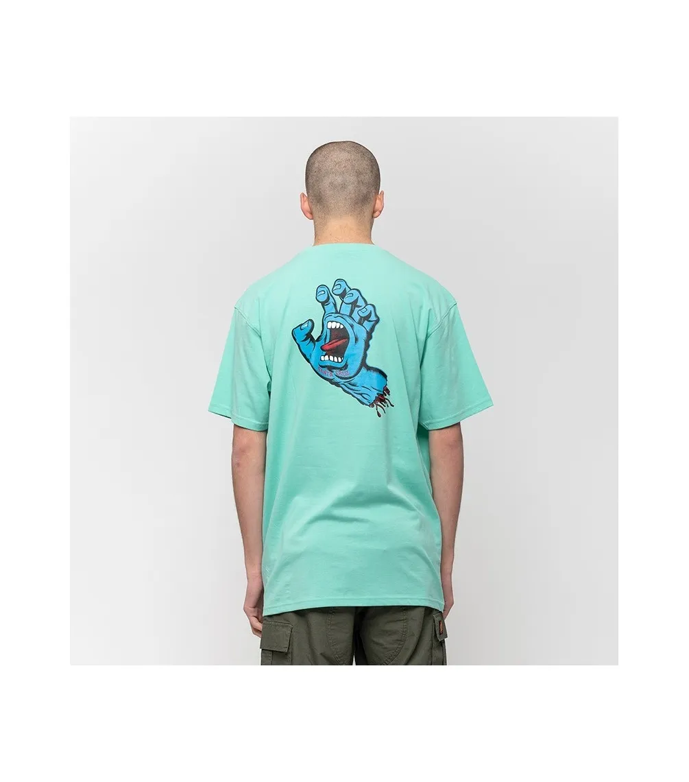 CAMISETA SANTA CRUZ SCREAMING HAND CHEST  GREEN