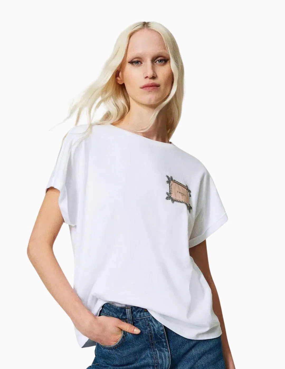 Camiseta TWINSET con etiqueta y bordado del logo