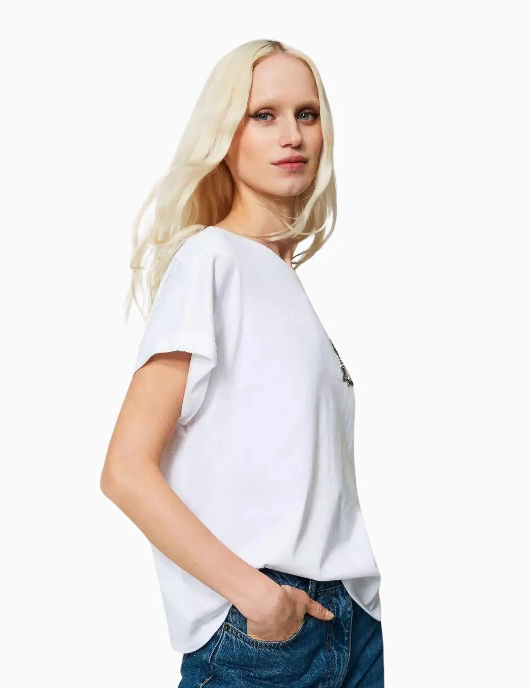 Camiseta TWINSET con etiqueta y bordado del logo