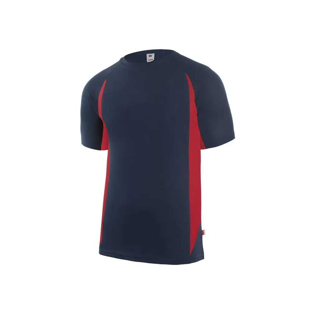 Camiseta técnica de manga corta bicolor