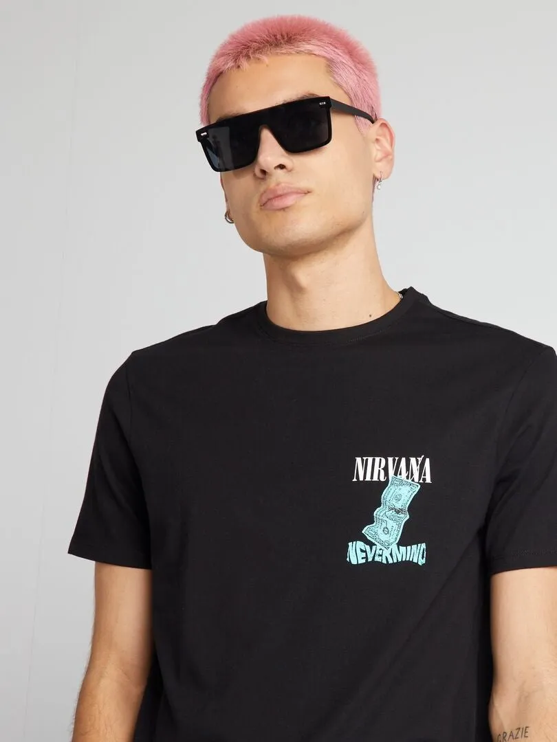 CAMISETA 'NIRVANA'  NEGRO