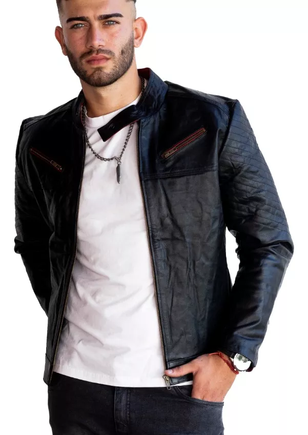 CAMPERA DE CUERO VACUNO 100% LEGITIMO DE HOMBRE  ART: 04