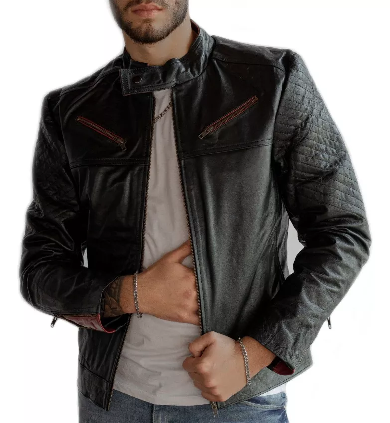 CAMPERA DE CUERO VACUNO 100% LEGITIMO DE HOMBRE  ART: 04