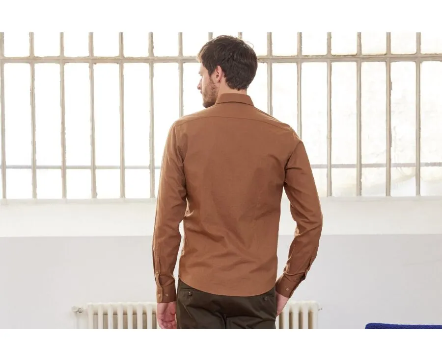 CARAMEL FLANNEL SHIRT  POCKET  ALEXANDER