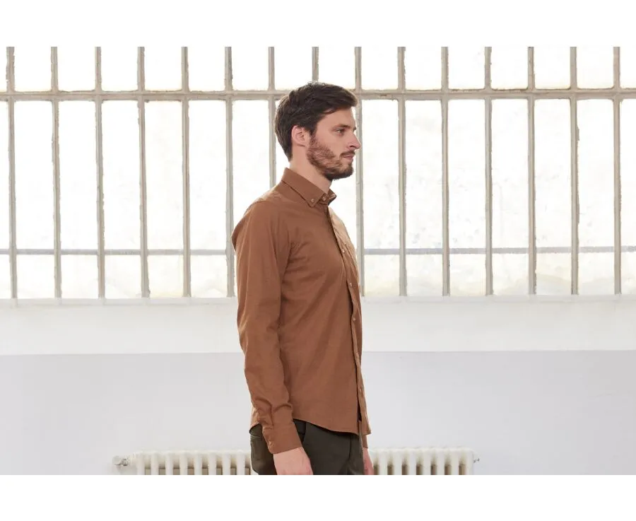 CARAMEL FLANNEL SHIRT  POCKET  ALEXANDER