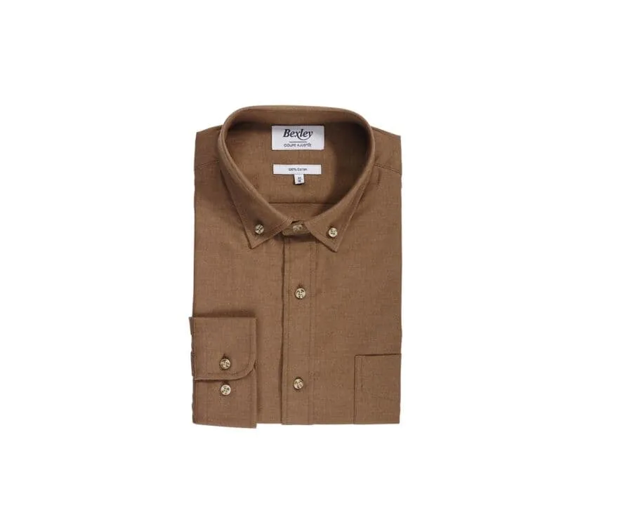 CARAMEL FLANNEL SHIRT  POCKET  ALEXANDER
