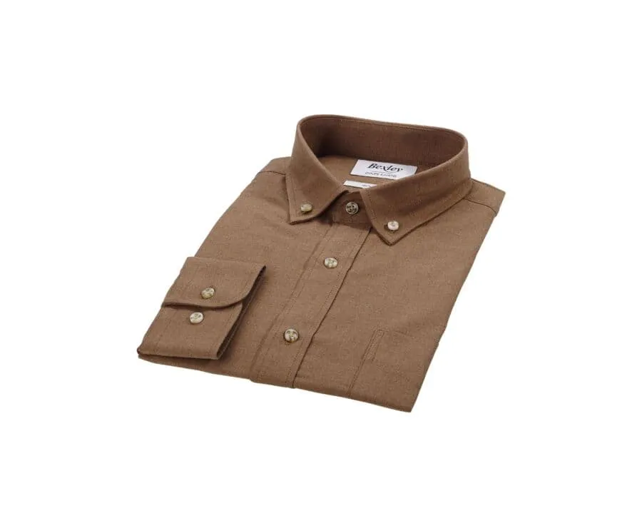 CARAMEL FLANNEL SHIRT  POCKET  ALEXANDER