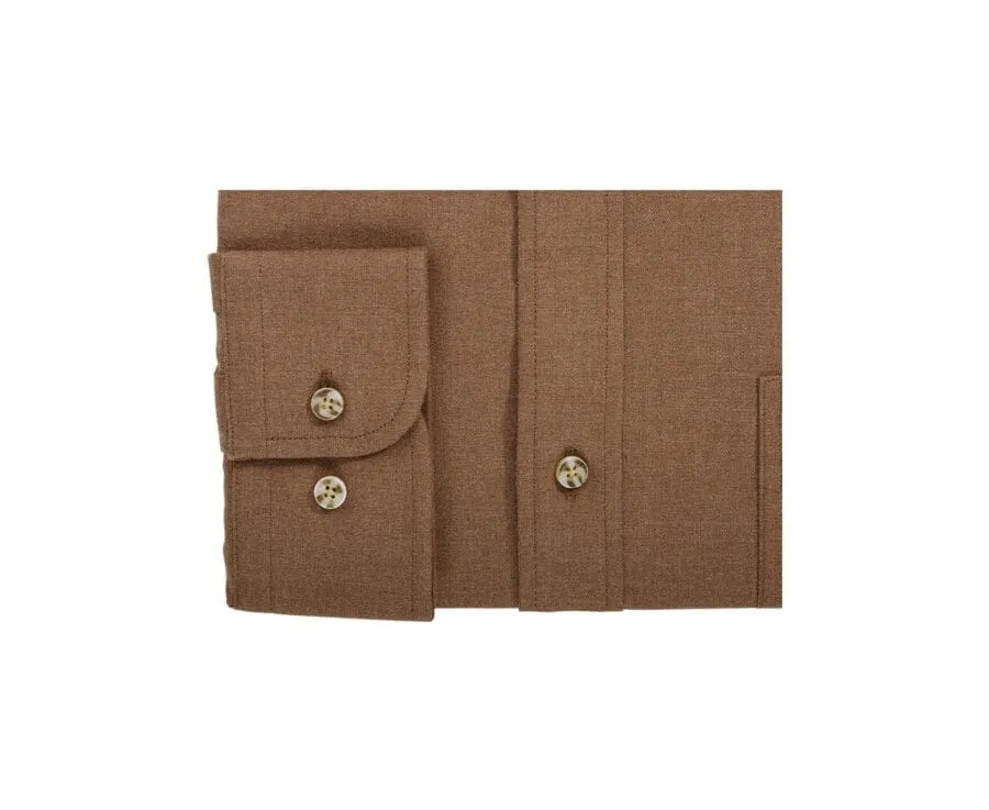 CARAMEL FLANNEL SHIRT  POCKET  ALEXANDER