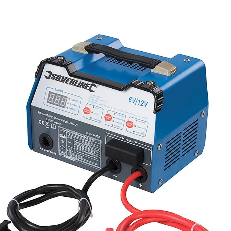 Cargador arrancador de baterías automático. 6 y 12V 12A