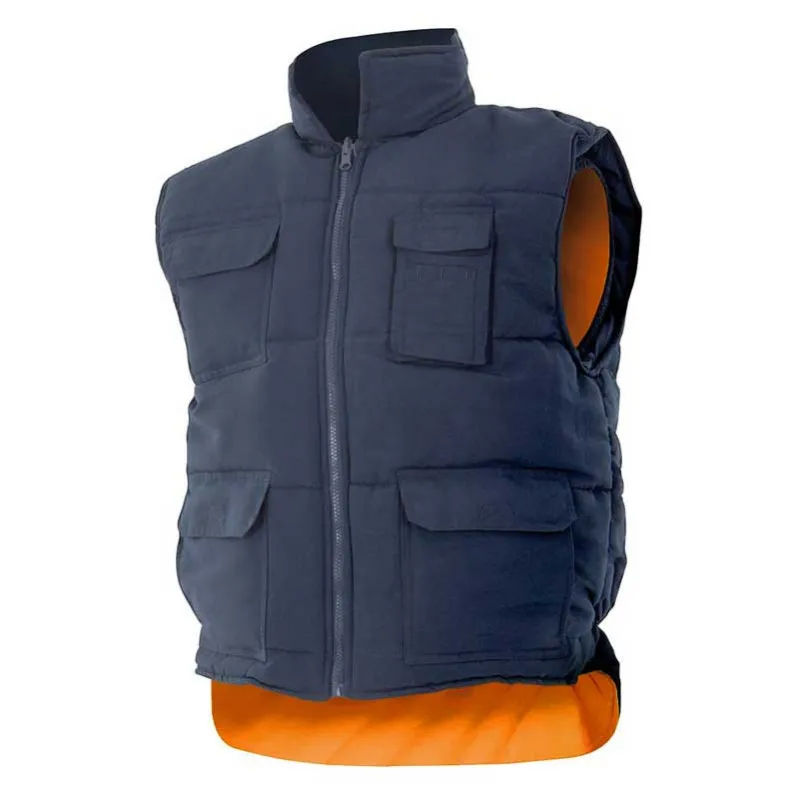 CHALECO AV ACOLCHADO MARINO REVERSIBLE NARANJA O AMARILLO  VELILLA