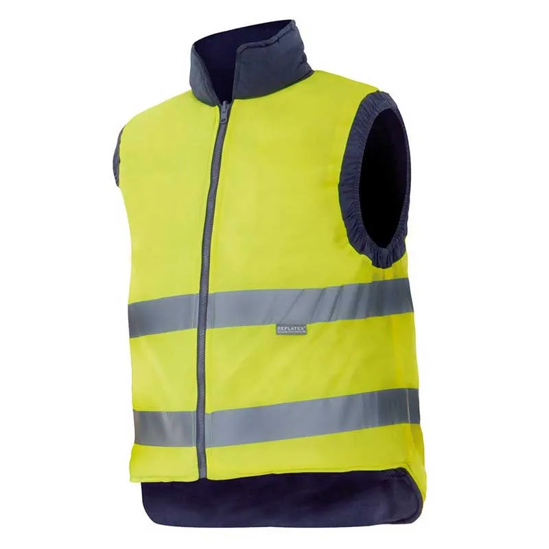 CHALECO AV ACOLCHADO MARINO REVERSIBLE NARANJA O AMARILLO  VELILLA
