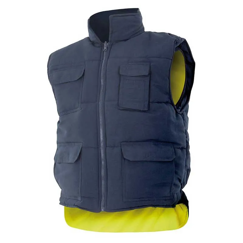CHALECO AV ACOLCHADO MARINO REVERSIBLE NARANJA O AMARILLO  VELILLA