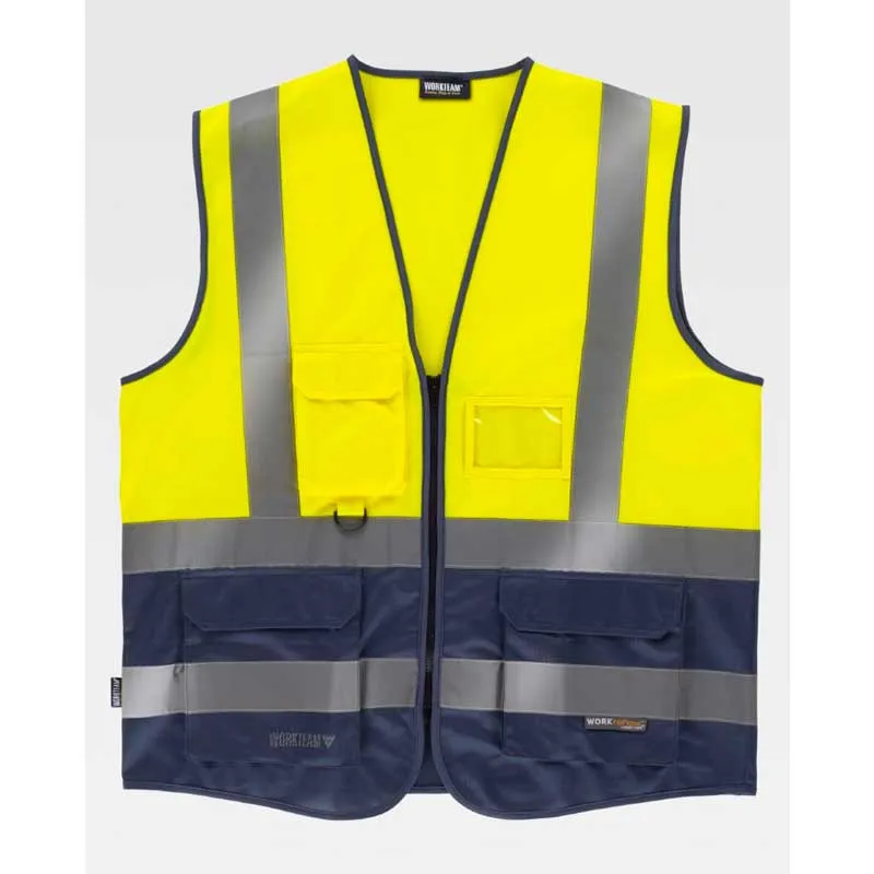 CHALECO AZUL MARINO AV CON CREMALLERA  WORKTEAM