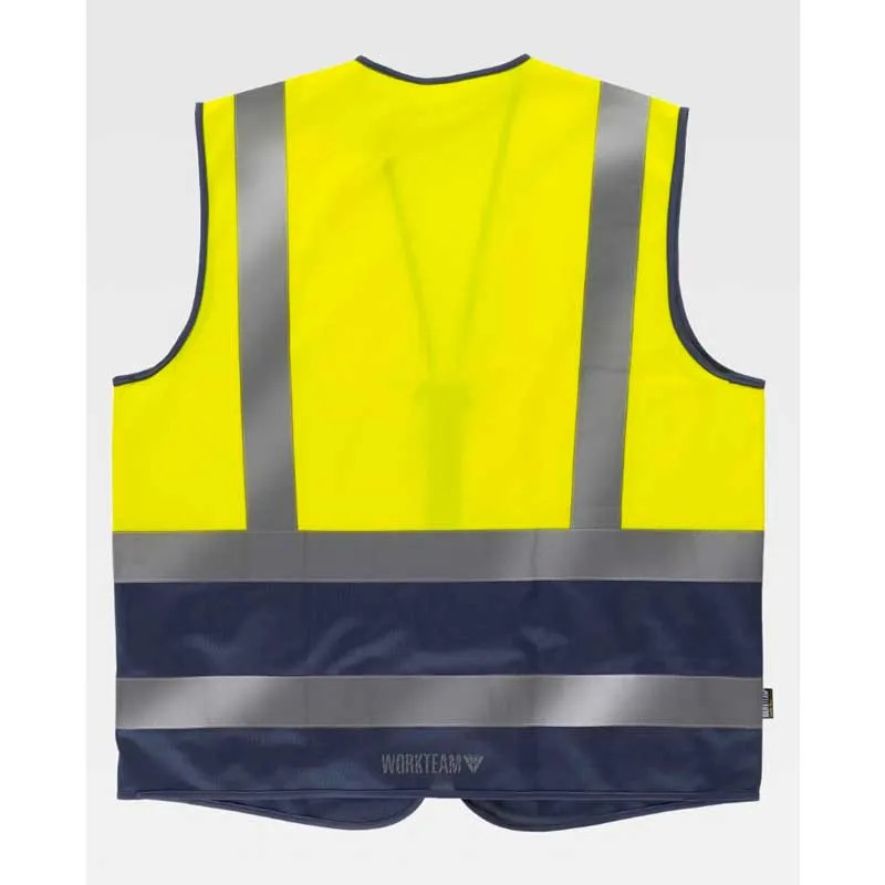 CHALECO AZUL MARINO AV CON CREMALLERA  WORKTEAM