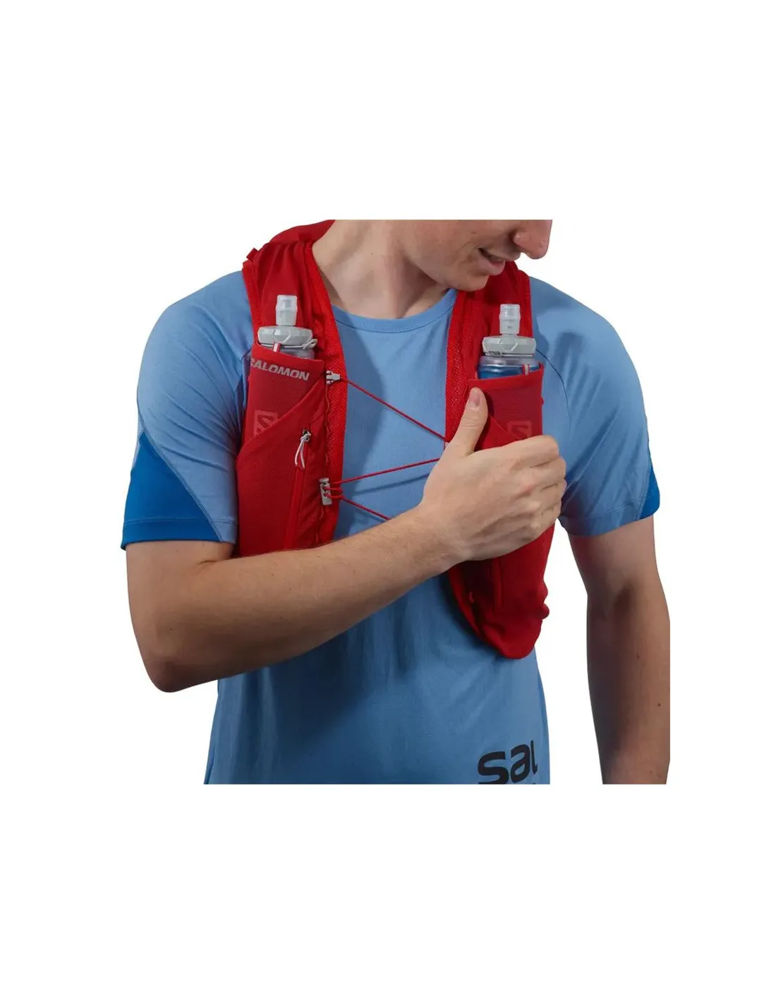 Chaleco de trail running Salomón ADV Skin 12 rojo