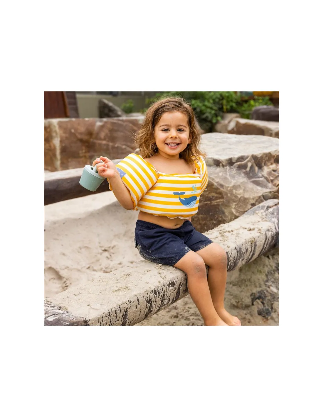 CHALECO FLOTANTE SWIM ESSENTIALS YELLOWWHITE WHALE 26 AñOS