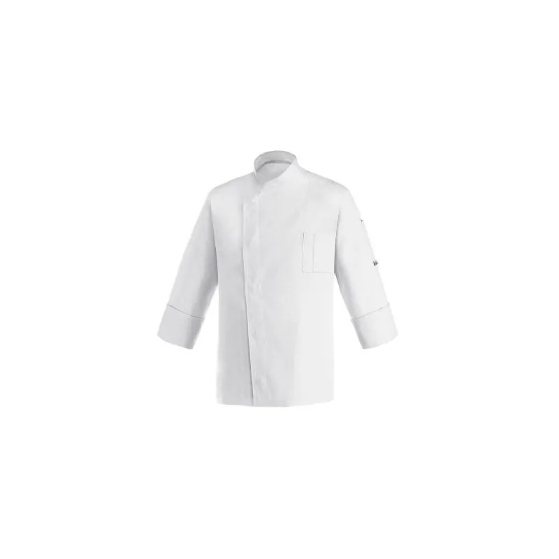 Chaqueta cocina blanca corchetes