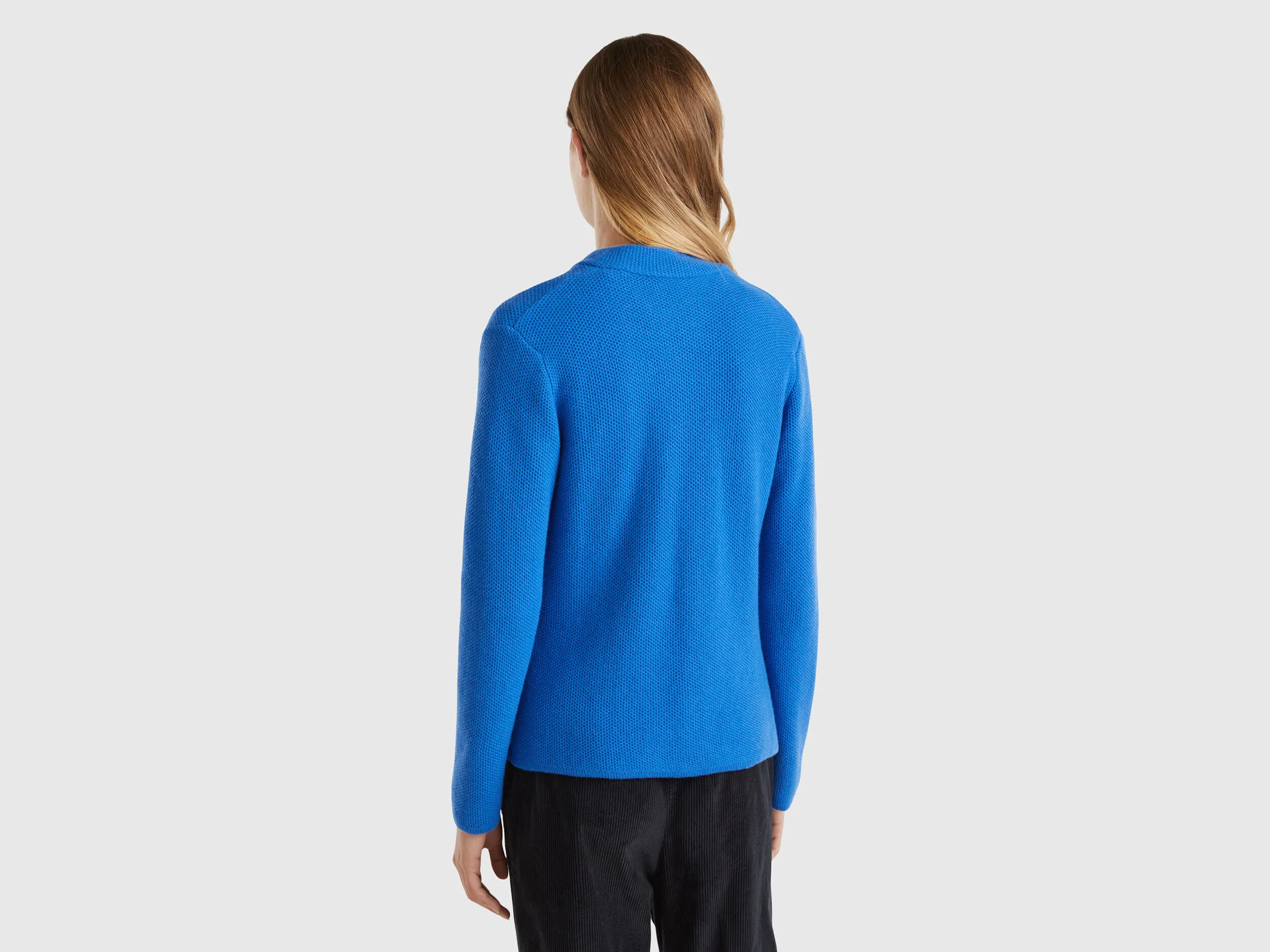 Chaqueta de punto en mezcla de lana y cachemir