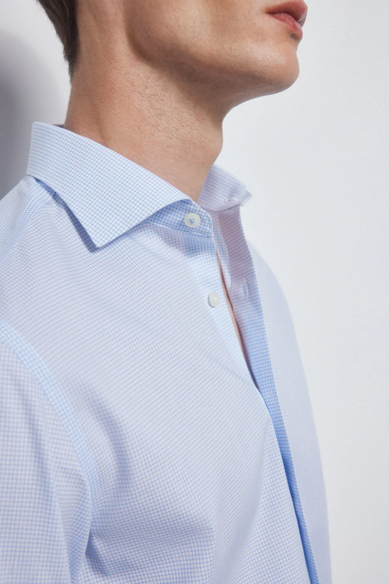 CHECKED NONIRON + STAINRESISTANT SHIRT