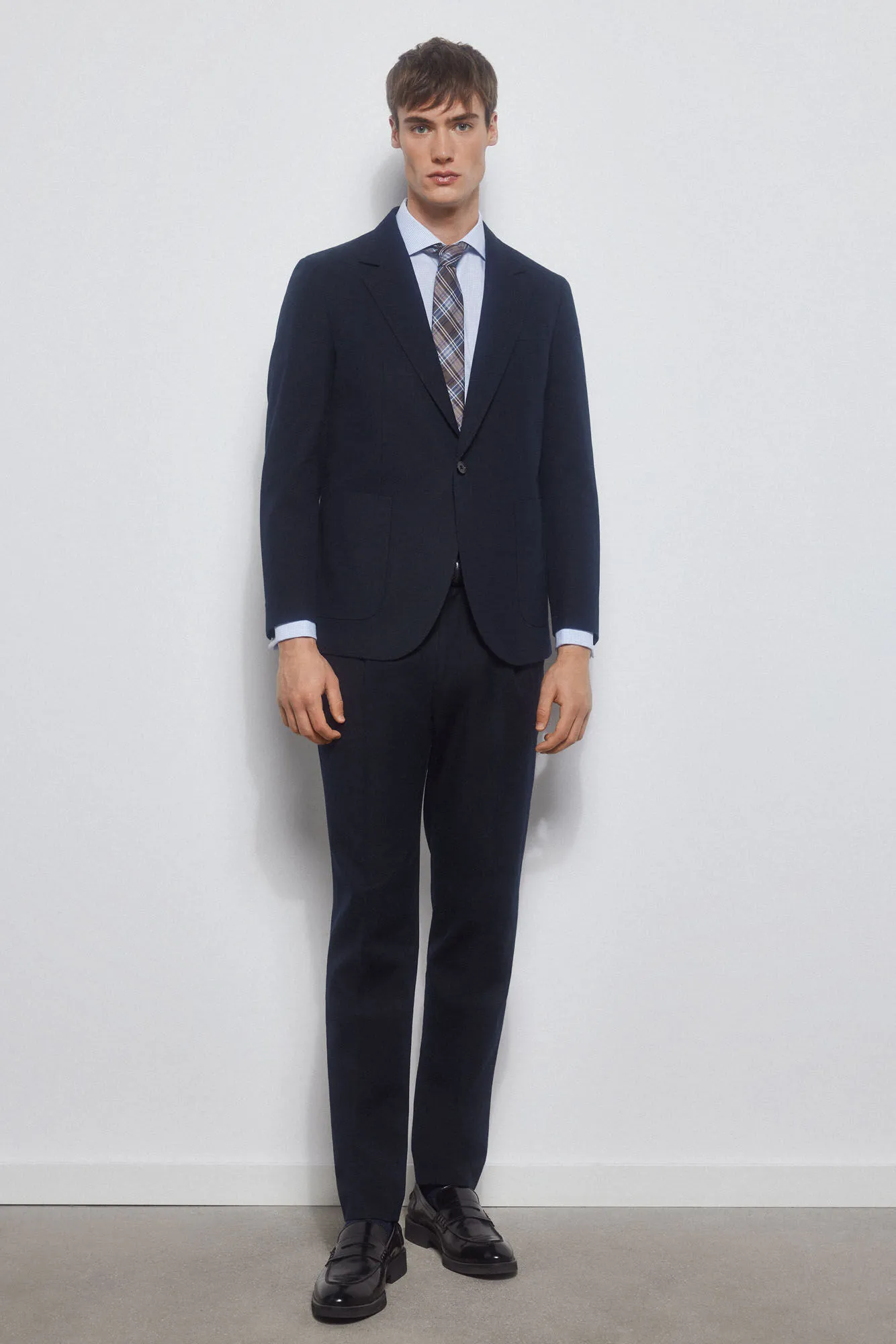 CHECKED NONIRON + STAINRESISTANT SHIRT