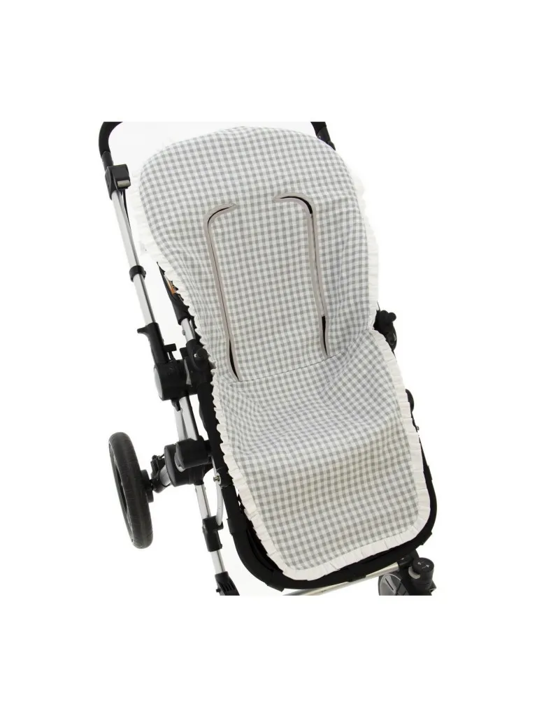 Colchoneta para silla universal en vichy con volante