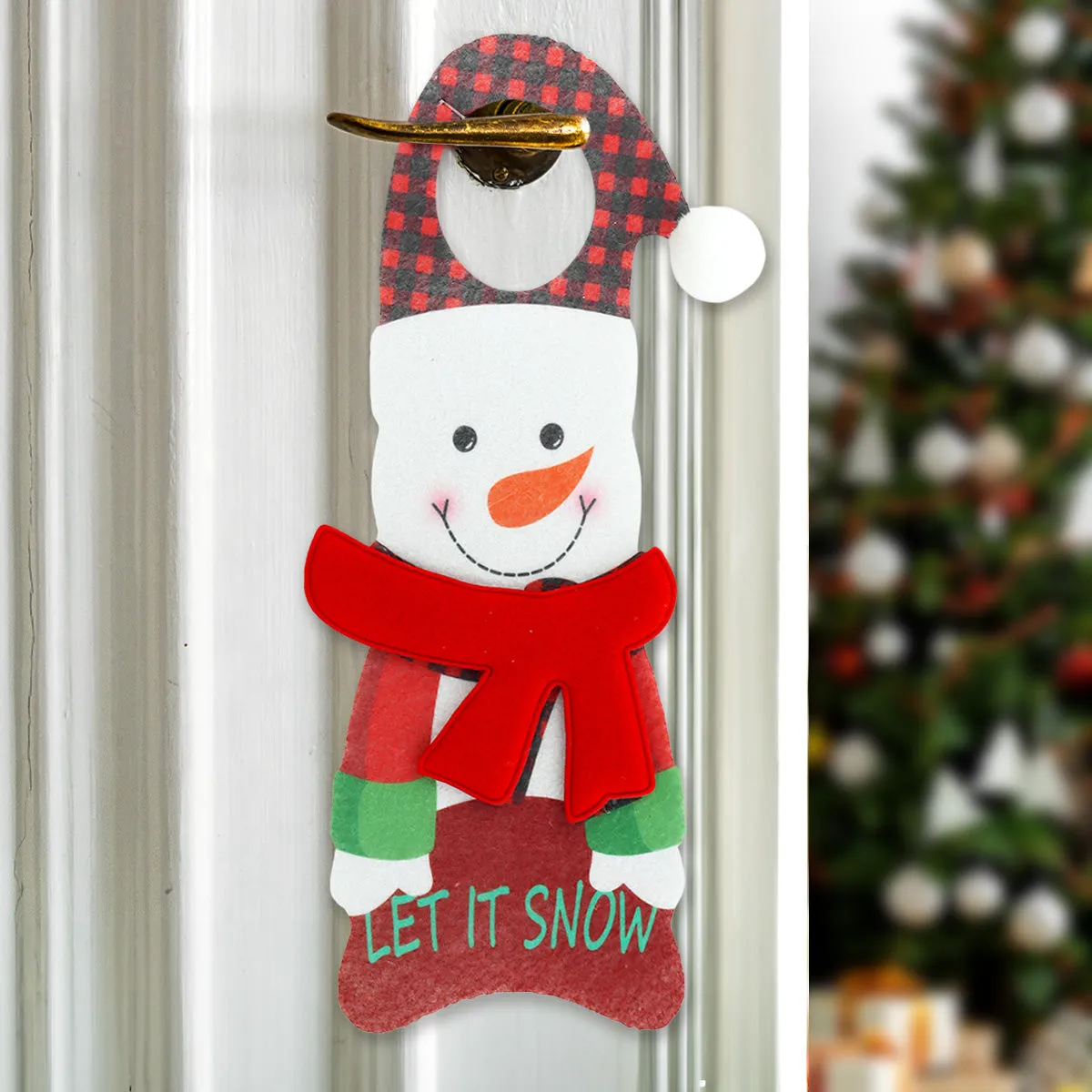 Colgante Navideo Let It Snow para Picaporte