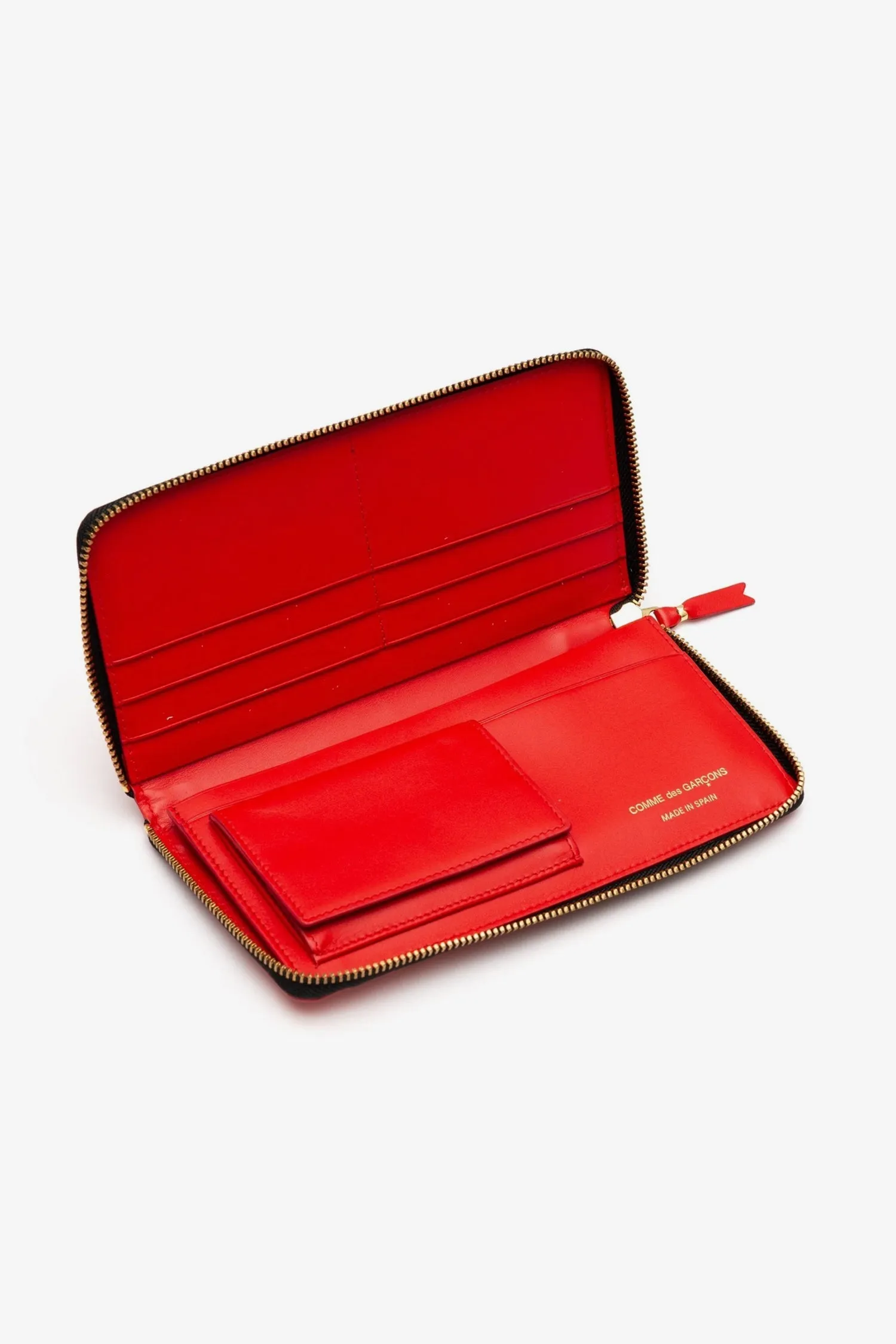 Comme Des Garcons Wallet Huge Logo Red J