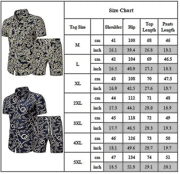CONJUNTO DE PANTALONES CORTOS DE CAMISA DE MANGA CORTA PARA HOMBRE ATUENDOS DE VERANO DE PLAYA DE VACACIONES HAWAIANAS AYUHAO