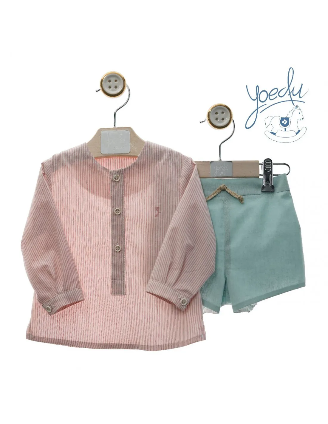 Conjunto para bebe niño manga larga Camila de Yoedu