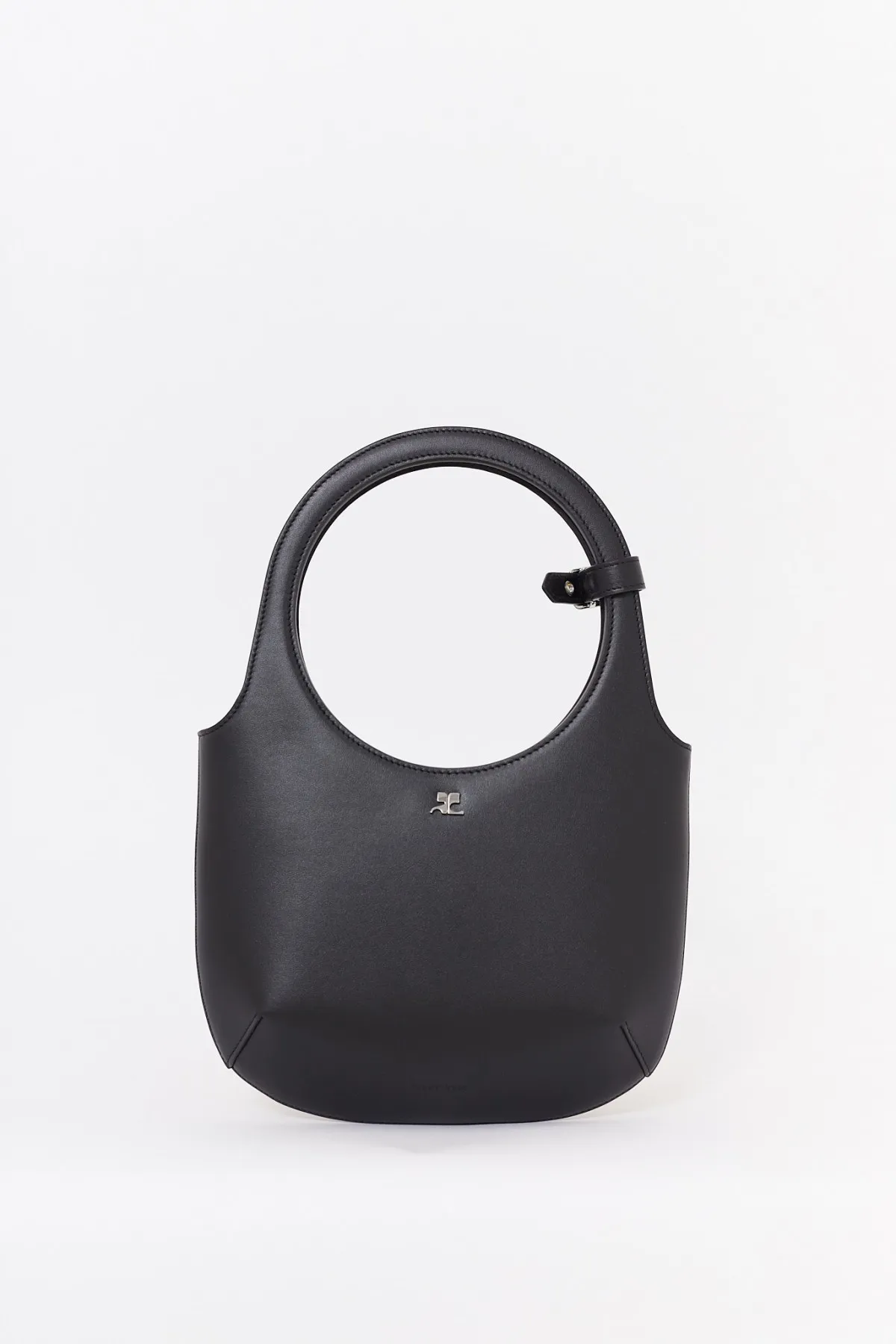 COURREGES BLACK HOLY LEATHER BAG