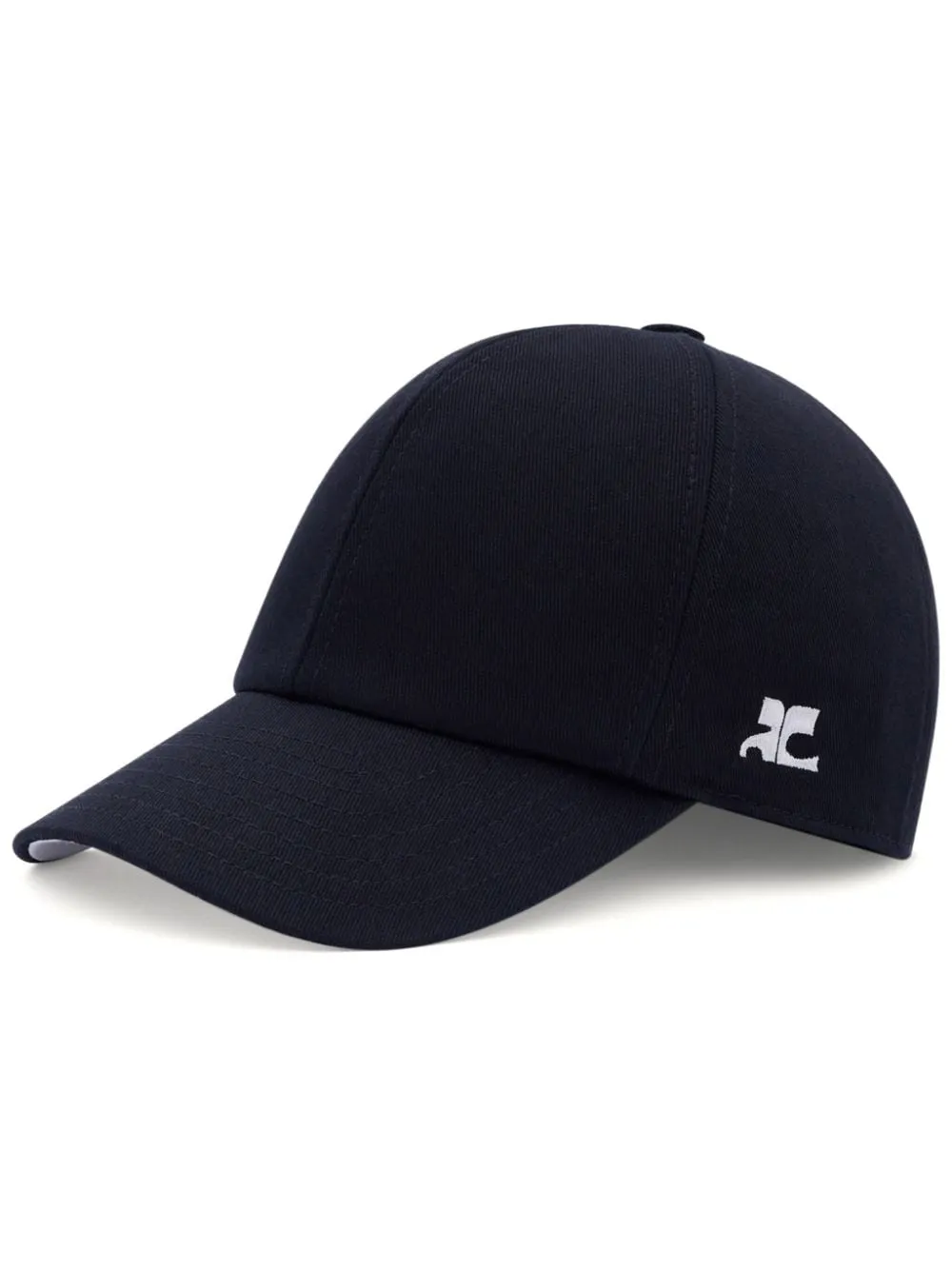 Courreges Cap Signature Cotton Black
