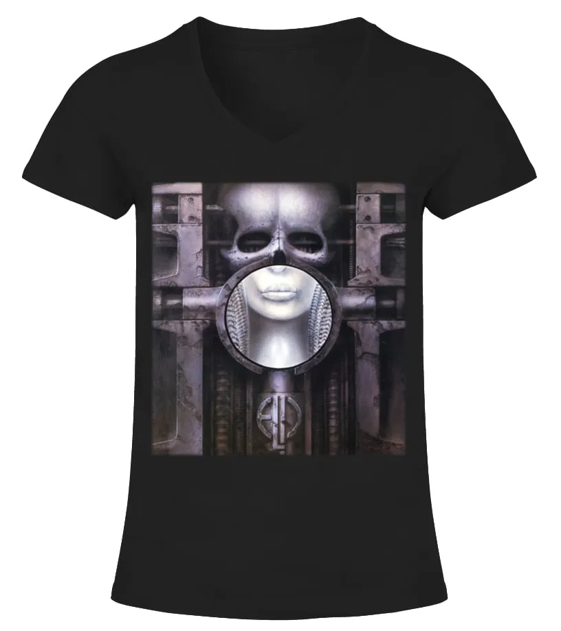 COVER44BK. EMERSON, LAKE &AMP; PALMER  BRAIN SALAD SURGERY CAMISETA CUELLO PICO MUJER