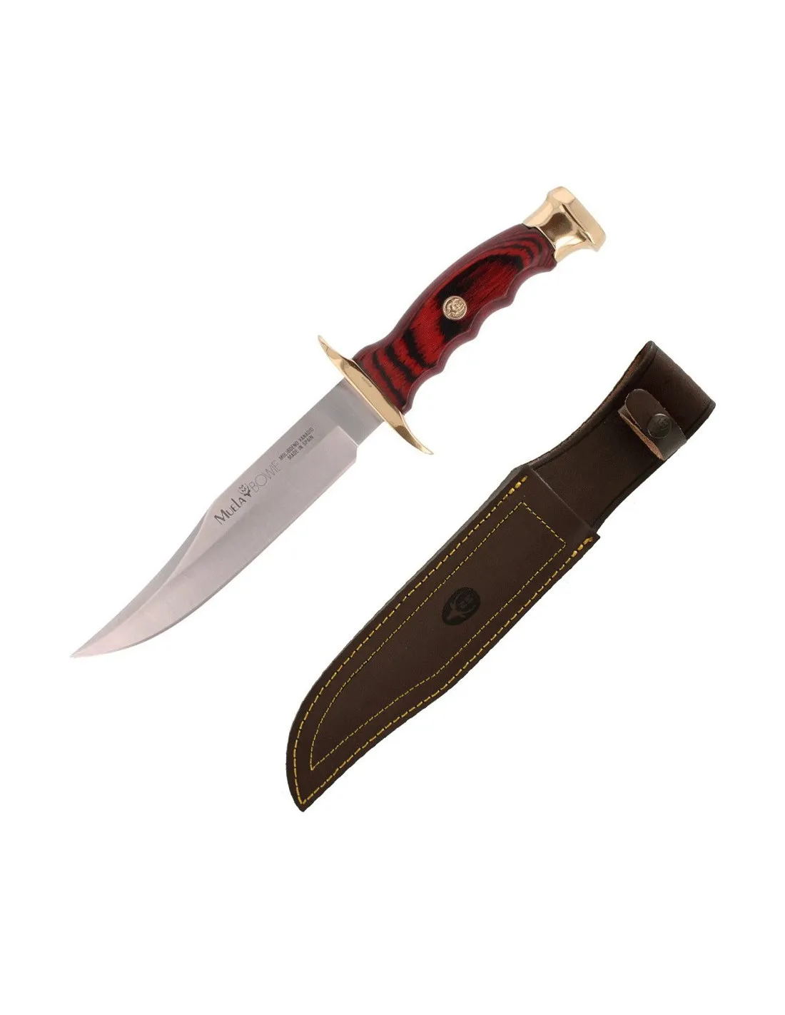 Cuchillo Bowie de Muela, madera coral (25,5 cm.)