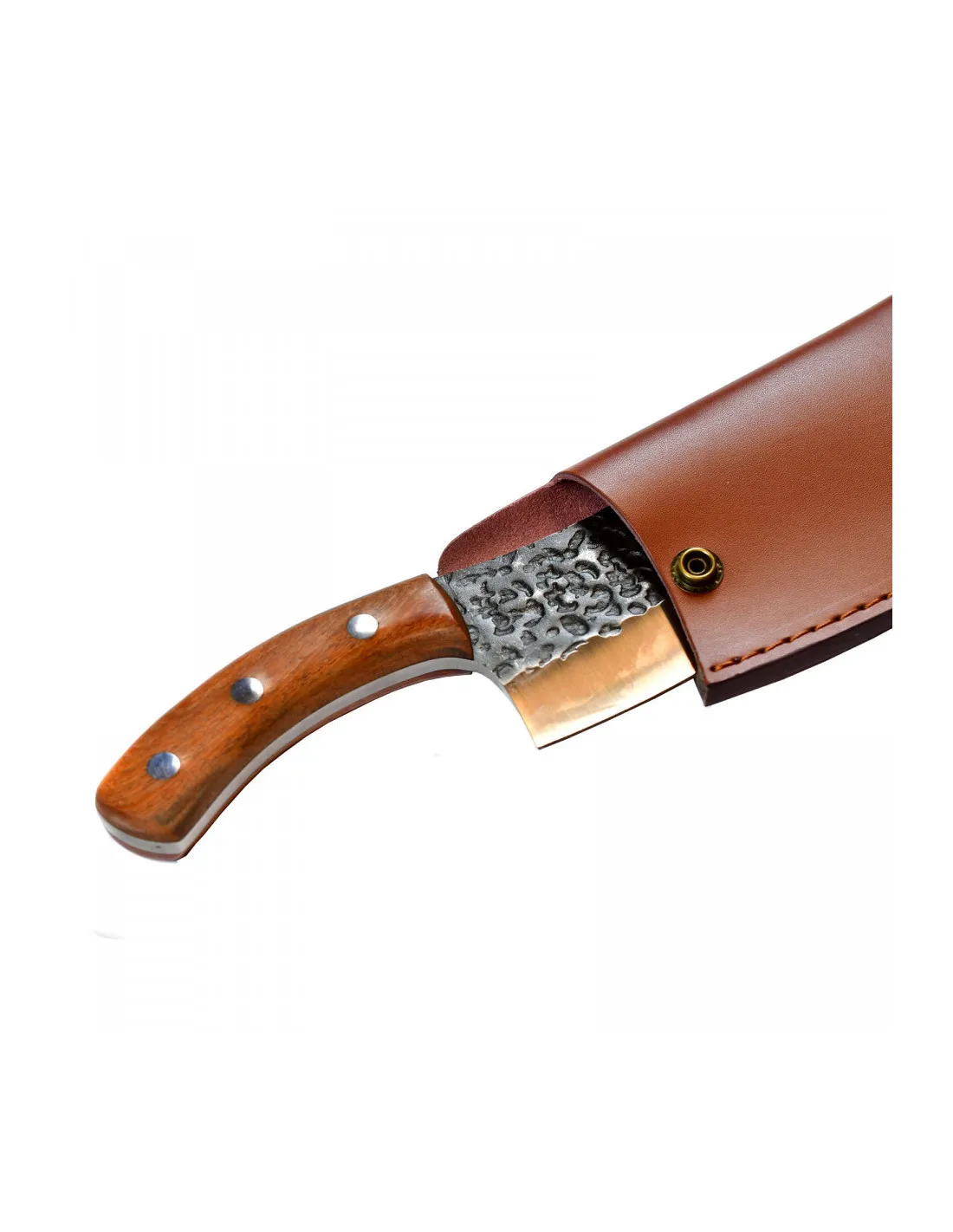 Cuchillo Carnicero Serbio con funda y correa, 26 cm.