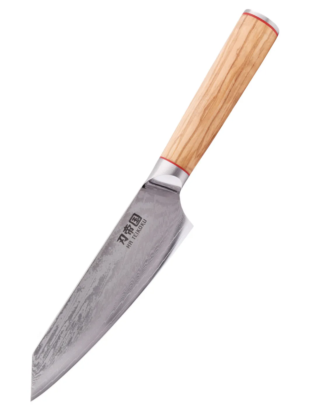 Cuchillo Cocina Chef Ha Teikoku, hoja Acero Damasco (29,5 cm.)