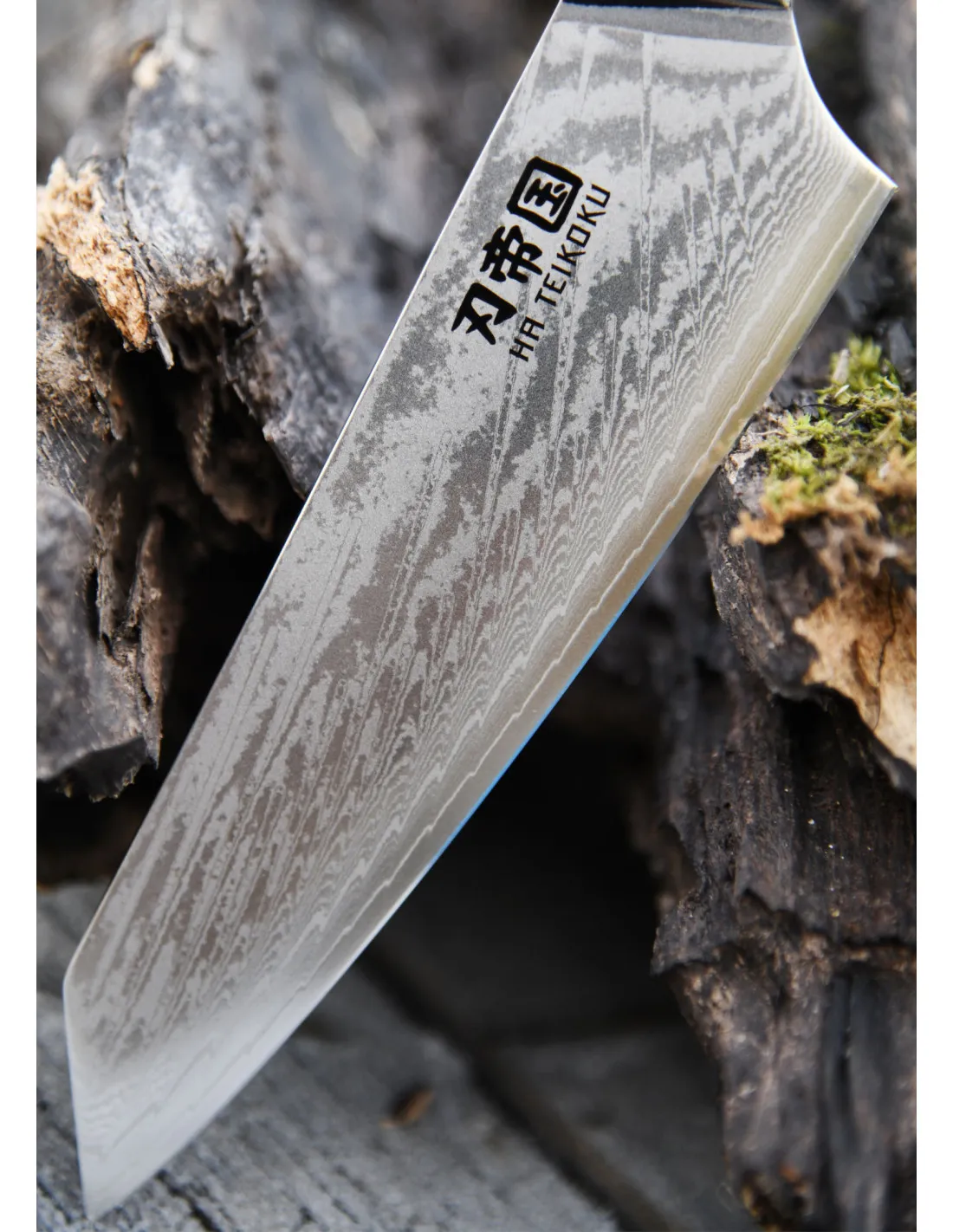 Cuchillo Cocina Chef Ha Teikoku, hoja Acero Damasco (29,5 cm.)