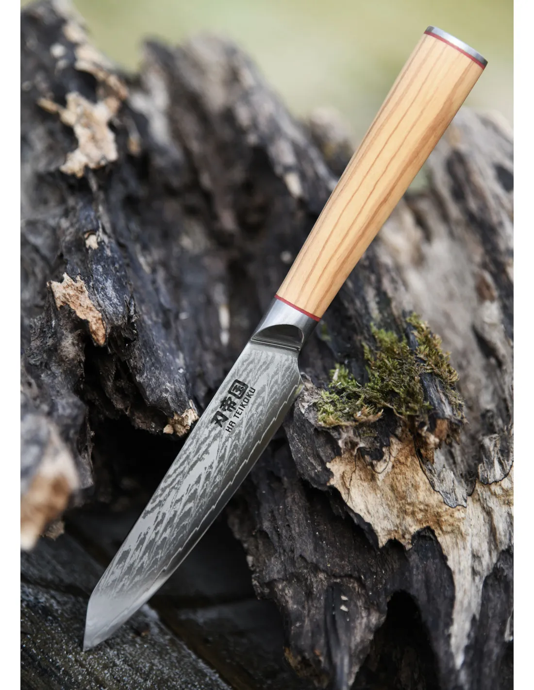 Cuchillo Cocina Ha Teikoku, hoja en Acero Damasco (24 cm.)