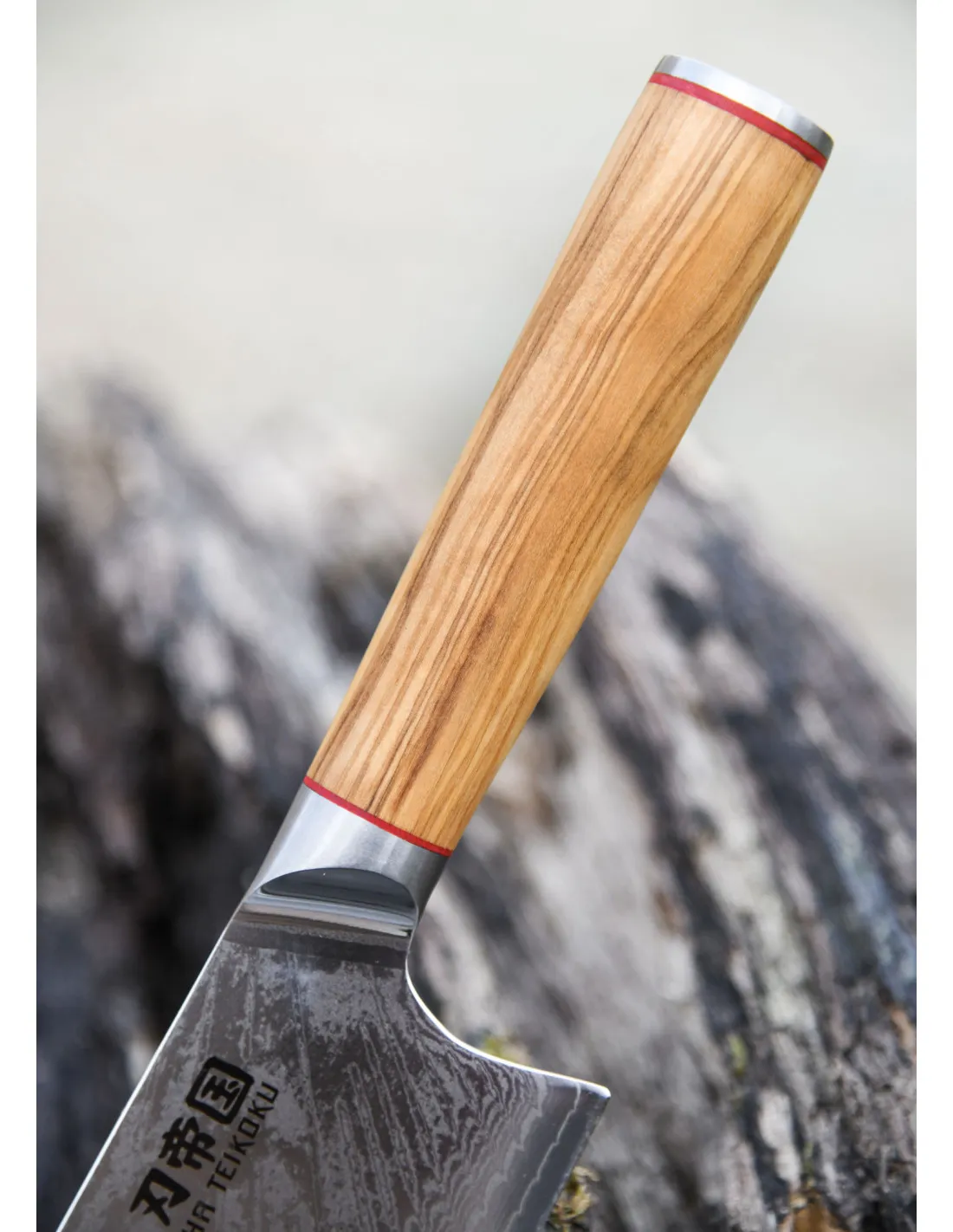 Cuchillo Cocina Macheta, Ha Teikoku, hoja Acero Damasco (32 cm.)