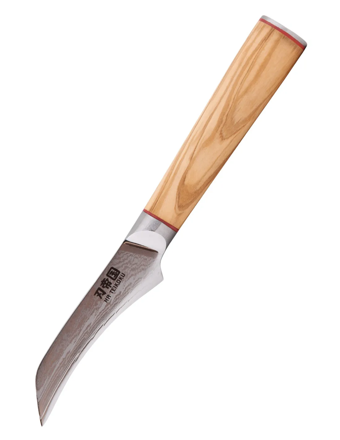 Cuchillo Cocina Verduras,Ha Teikoku, hoja Acero Damasco (33 cm.)
