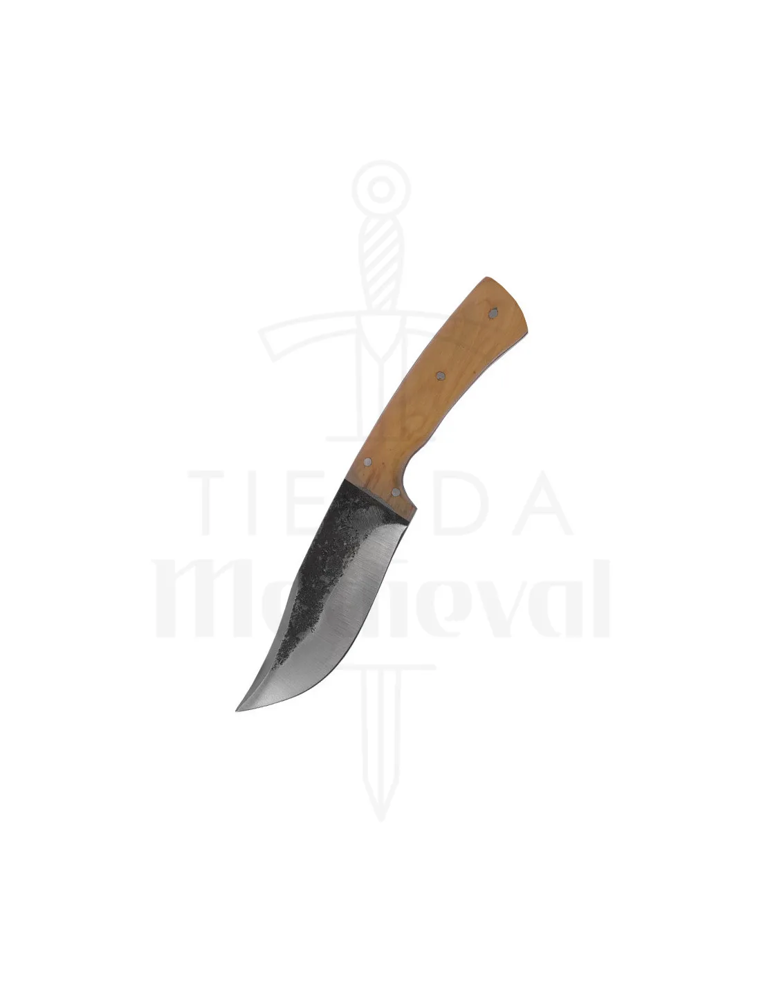 Cuchillo de caza acero con funda de cuero (20 cm.)