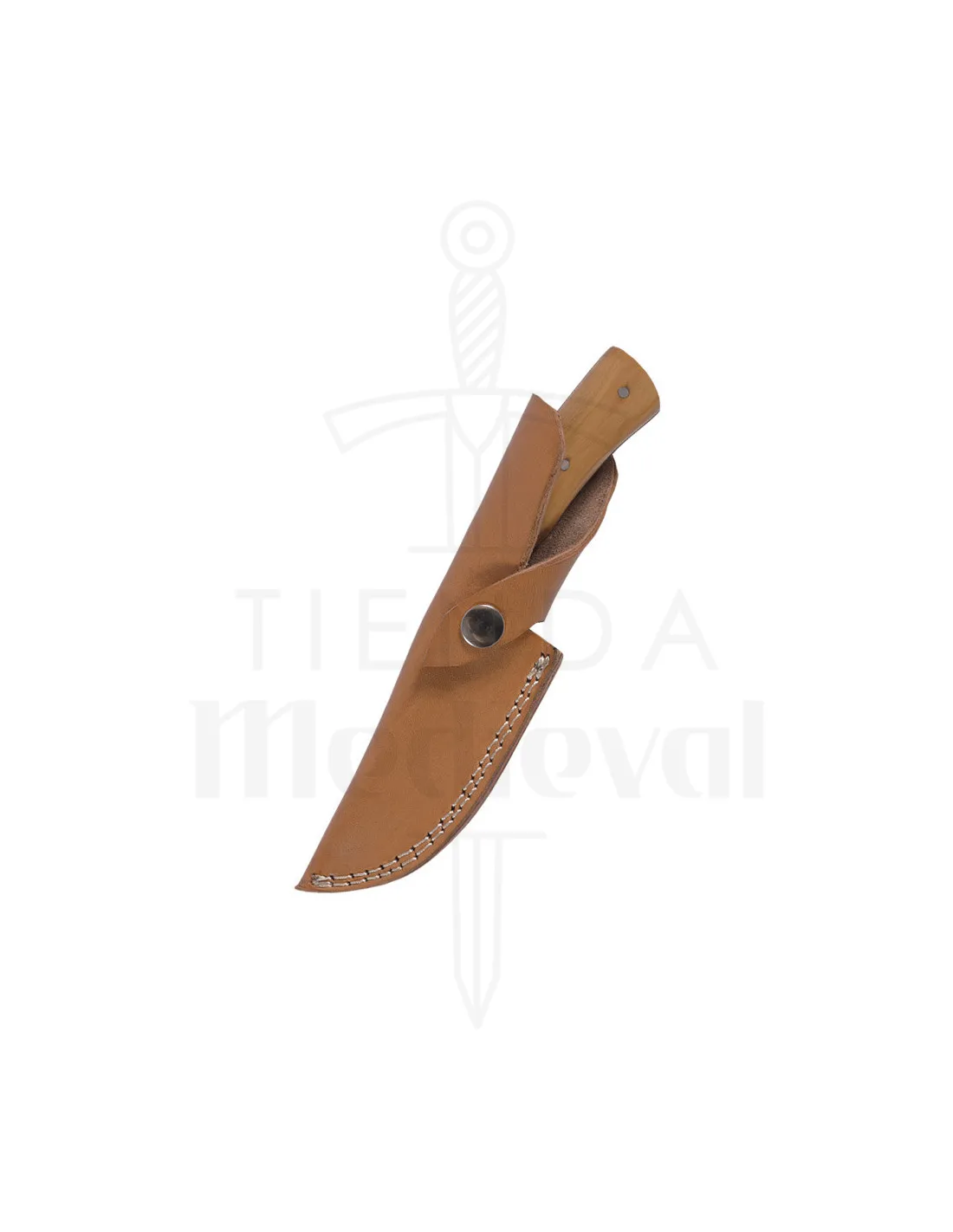 Cuchillo de caza acero con funda de cuero (20 cm.)