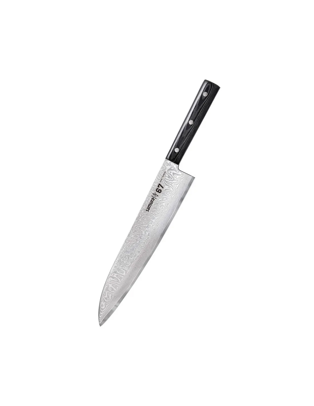 Cuchillo de Chef Samura serie Damascus, hoja 24 cm.